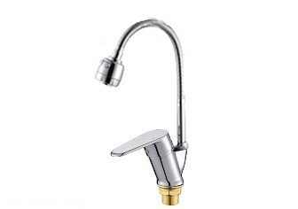 Смеситель для кухни высокий излив 40мм гайка ХХХ - фото в Миди Лтд Изображение товара Смеситель для кухни высокий излив 40мм гайка ХХХ в Миди Лтд