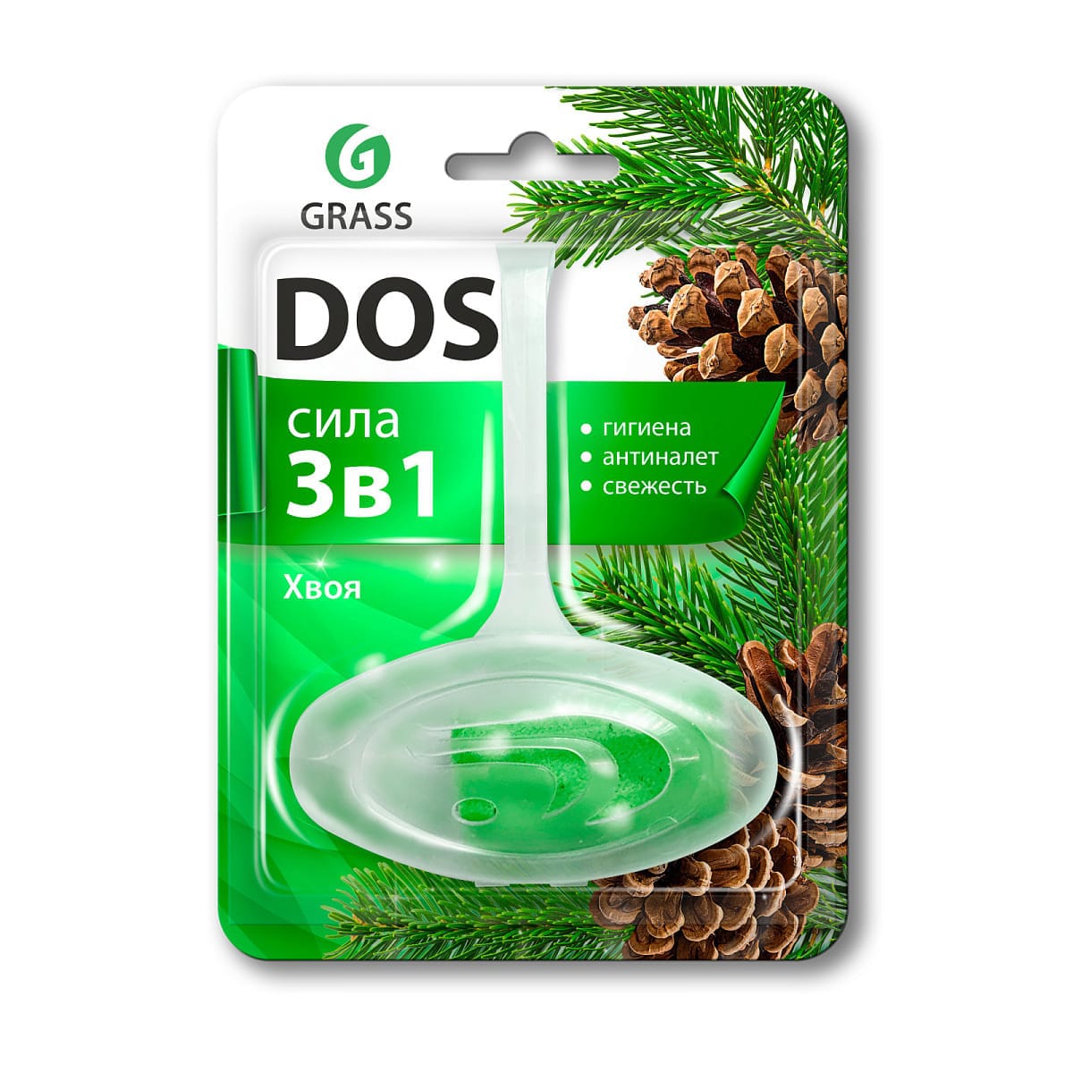 Изображение товара Подвесной блок для унитаза DOS 3в1 "Хвоя" в Миди Лтд