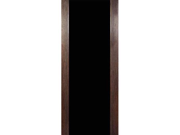 Изображение товара Полотно дверное ПО экошпон модель 40 Венге стекло черное 600 в Миди Лтд