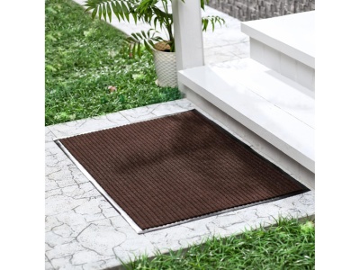 Изображение товара Коврик влаговпитывающий ребристый Стандарт коричневый (1,2*1,50м) в Миди Лтд