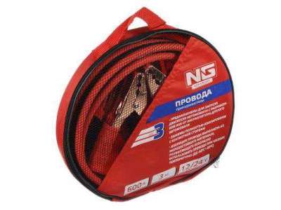 Изображение товара Провода-прикуриватели 600 А повышенной мощности, 3м (-40 до+80гр) NEW GALAXY (12шт/кор) в Миди Лтд