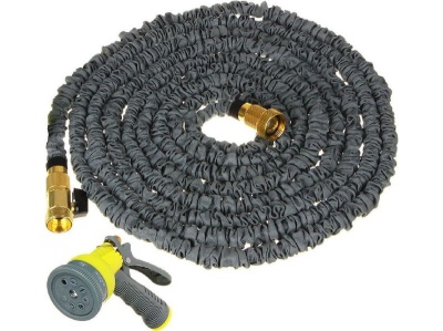 Изображение товара Шланг поливочный растягивающий от 5 до 15м с пистолетом-распылителем, 8 реж INBLOOM (12шт/кор) в Миди Лтд