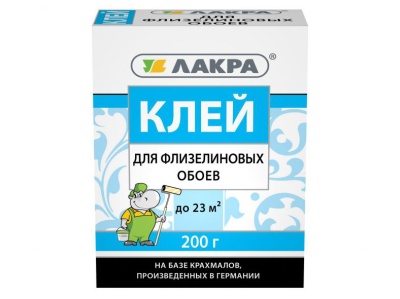Изображение товара Клей для флизелиновых обоев Лакра  200г (24шт/уп, 1080шт/пал) в Миди Лтд