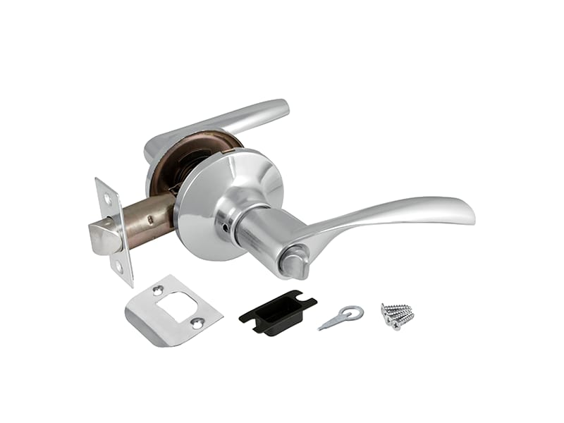 Замок ручка Хром с фиксатором 6010 CP-B - фото в Миди Лтд Изображение товара Замок ручка Хром с фиксатором 6010 CP-B в Миди Лтд