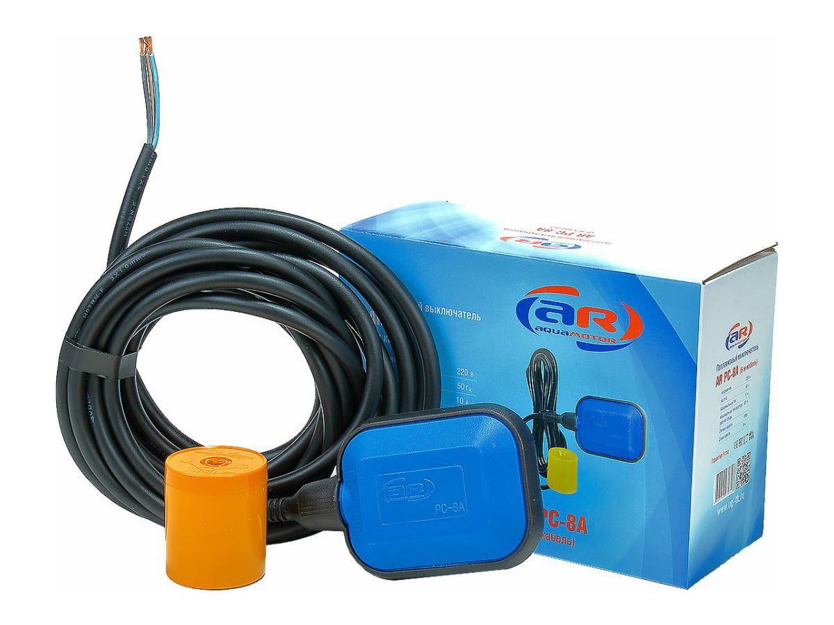 Изображение товара Поплавковый выключатель AR PC-8A кабель 6м в Миди Лтд