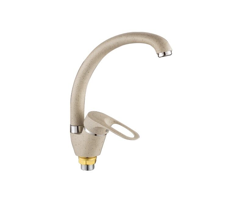 Смеситель для кухни цветной, высокий излив 40мм гайка песочный ХХХ - фото в Миди Лтд Изображение товара Смеситель для кухни цветной, высокий излив 40мм гайка песочный ХХХ в Миди Лтд