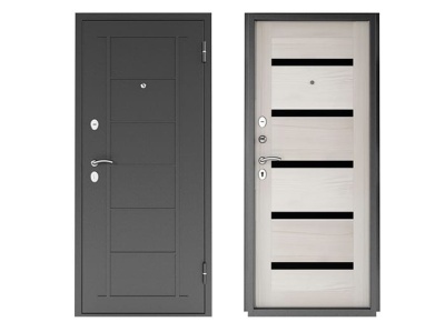 Дверь металлическая 860 левая 75мм ТИТАН-2050 5С Беленый дуб букле графит - фото в Миди Лтд Изображение товара Дверь металлическая 860 левая 75мм ТИТАН-2050 5С Беленый дуб букле графит в Миди Лтд