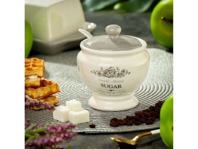 Сахарница доломит 220мл с ложкой Daniks Классика (48шт/уп) - фото в Миди Лтд Изображение товара Сахарница доломит 220мл с ложкой Daniks Классика (48шт/уп) в Миди Лтд