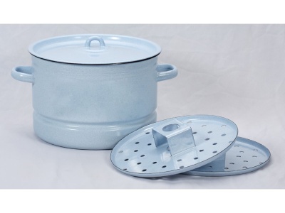 Мантоварка эмаль белый гранит 7,0л Белый рябчик С-2220/Рб (2шт/уп)  Х - фото в Миди Лтд Изображение товара Мантоварка эмаль белый гранит 7,0л Белый рябчик С-2220/Рб (2шт/уп)  Х в Миди Лтд