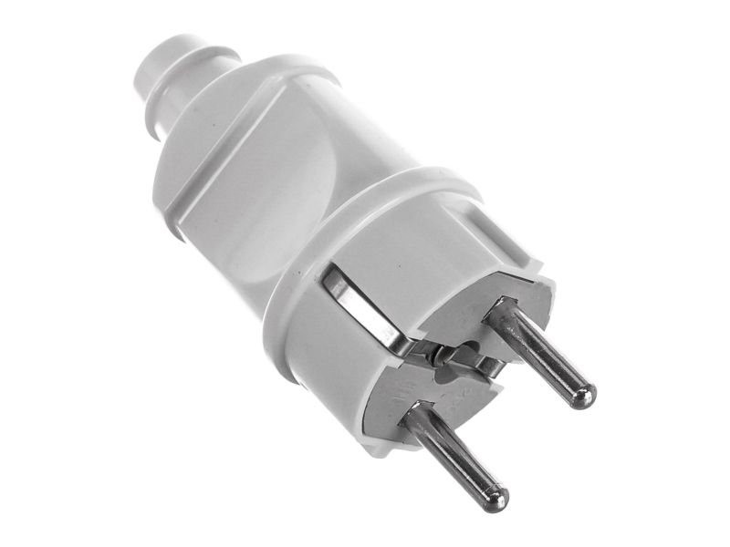 Вилка прямая с/з белая 16А 250В TDM - фото в Миди Лтд Изображение товара Вилка прямая с/з белая 16А 250В TDM в Миди Лтд