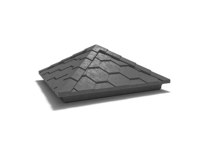 Изображение товара Колпак столба полимерно песчанный ZKING серый (390*390*43мм) в Миди Лтд