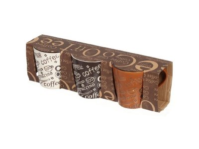 Кружка керамика 240мл 3шт Daniks Кофе (32шт/уп) Х - фото в Миди Лтд Изображение товара Кружка керамика 240мл 3шт Daniks Кофе (32шт/уп) Х в Миди Лтд