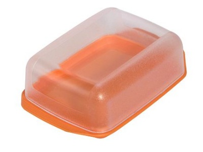Изображение товара Масленка с прозрачной крышкой колор (21шт/уп) в Миди Лтд