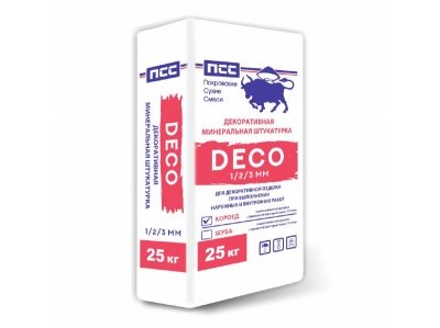 Штукатурка декоративная ПСС Деко-К 3мм 25кг  (48шт/пал) - фото в Миди Лтд Изображение товара Штукатурка декоративная ПСС Деко-К 3мм 25кг  (48шт/пал) в Миди Лтд