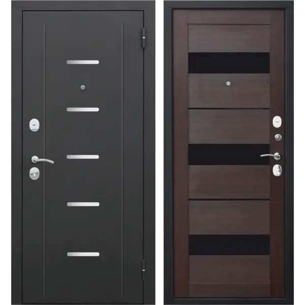 Дверь металлическая 960 правая 7,5см Гарда муар Темный кипарис (ручка-царга, основной замок, доп.  - фото в Миди Лтд Изображение товара Дверь металлическая 960 правая 7,5см Гарда муар Темный кипарис (ручка-царга, основной замок, доп.  в Миди Лтд