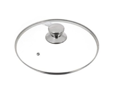 Крышка для посуды стекло Daniks 26см кнопка нерж сталь (10шт/уп) - фото в Миди Лтд Изображение товара Крышка для посуды стекло Daniks 26см кнопка нерж сталь (10шт/уп) в Миди Лтд