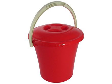 Изображение товара Ведро ЛИБЕРТИ с крышкой красное  7л (16шт/уп) в Миди Лтд