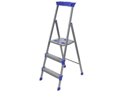 Стремянка металлическая NIKA 3 ступени высота до рабочей площ 62,5см 5кг - фото в Миди Лтд Изображение товара Стремянка металлическая NIKA 3 ступени высота до рабочей площ 62,5см 5кг в Миди Лтд