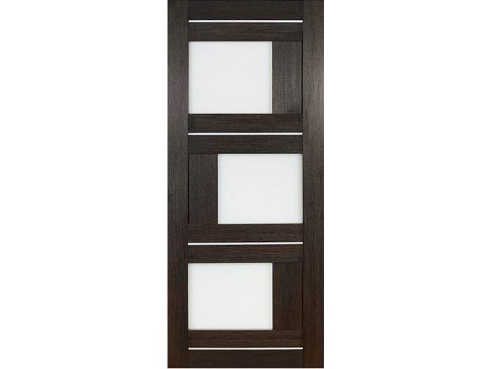 Полотно дверное ПО экошпон модель 11 венге стекло матовое белое 800 - фото в Миди Лтд Изображение товара Полотно дверное ПО экошпон модель 11 венге стекло матовое белое 800 в Миди Лтд