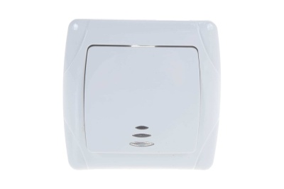 Изображение товара Выключатель 1кл с подсв бел Маргарита СП 10А 220В (3/10/200) в Миди Лтд