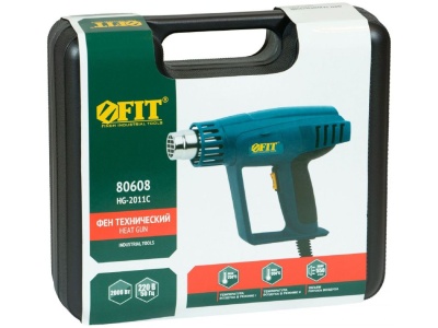 Изображение товара Фен технический FIT 2000Вт 250/500 С 250/550 л/мин. (кейс) в Миди Лтд