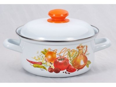 Кастрюля эмаль белая 2,0л Итальянская кухня С-1510АП2/4 (4шт/уп) Х - фото в Миди Лтд Изображение товара Кастрюля эмаль белая 2,0л Итальянская кухня С-1510АП2/4 (4шт/уп) Х в Миди Лтд