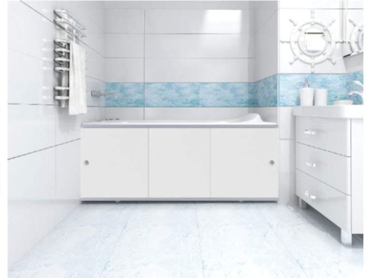 Изображение товара Экран под ванну 1,48м Премиум А серебристый в Миди Лтд