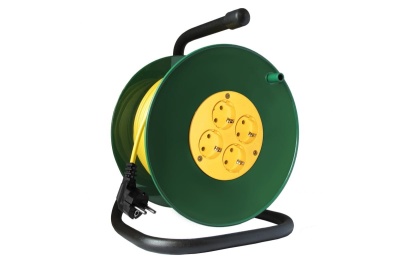 Удлинитель силовой на катушке 20м с/з 4 гнезда 3700Вт Союз - фото в Миди Лтд Изображение товара Удлинитель силовой на катушке 20м с/з 4 гнезда 3700Вт Союз в Миди Лтд