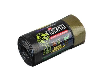 Изображение товара Мешки для мусора 60л 10шт особо прочные 20 микрон БИО с завязками GRIFON (36шт/кор) в Миди Лтд