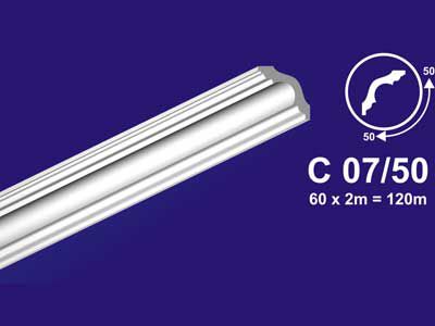 Изображение товара Экструдированный плинтус 50*50*2м  С07/50 (уп-62шт) в Миди Лтд