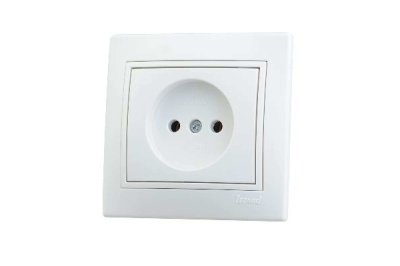 Розетка 1 местная LEZARD Мира белая с белой вставкой б/з керамика - фото в Миди Лтд Изображение товара Розетка 1 местная LEZARD Мира белая с белой вставкой б/з керамика в Миди Лтд