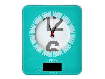 Изображение товара Весы кухонные электронные LEBEN нагрузка до 5кг пластик с часами (24шт/кор)  Х в Миди Лтд