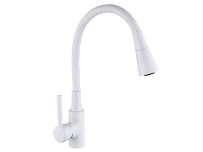 Смеситель для кухни СоюзКран гибкий излив керам картридж 35мм белый цинк SK01-F132 - фото в Миди Лтд Изображение товара Смеситель для кухни СоюзКран гибкий излив керам картридж 35мм белый цинк SK01-F132 в Миди Лтд