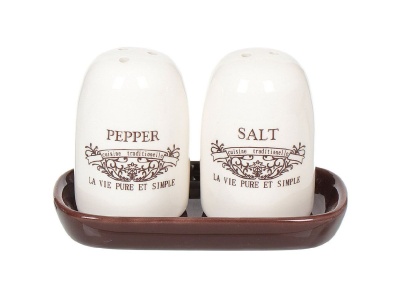 Набор для специй керамика 3шт (солонка, перечница на подставке) белый Daniks Кафе (72шт/уп) - фото в Миди Лтд Изображение товара Набор для специй керамика 3шт (солонка, перечница на подставке) белый Daniks Кафе (72шт/уп) в Миди Лтд