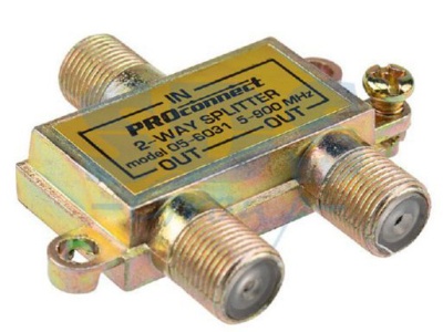Изображение товара Делитель TV*2 под F разъем 5-9000 МГц в Миди Лтд