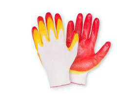 Изображение товара Перчатки х/б латексный двойной облив Красные (10шт/уп)(300шт/меш) в Миди Лтд