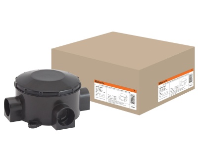 Изображение товара Коробка распаячная ОП D80x35мм IP42 3х рож чернаяTDM в Миди Лтд