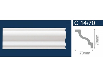 Изображение товара Экструдированный плинтус 70*70*2м  С14/70 (уп-50шт) в Миди Лтд