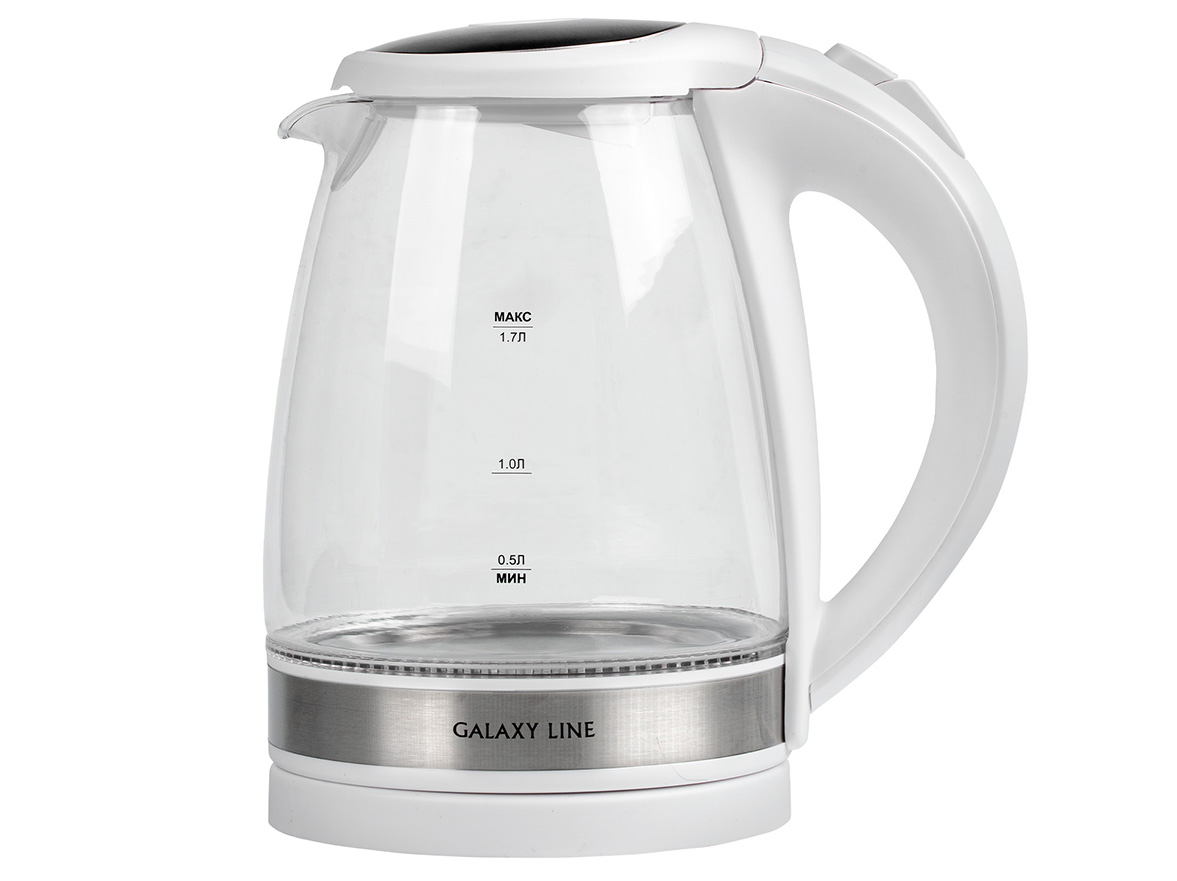 Чайник электрический GALAXY LINE GL 0560 2200Вт 1,7л Белый - фото в Миди Лтд Изображение товара Чайник электрический GALAXY LINE GL 0560 2200Вт 1,7л Белый в Миди Лтд