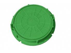 Изображение товара Люк Полимерно песчаный тип СМ(В60) зеленый (d крышки 600мм внешний d 750мм нагрузка до 6т) в Миди Лтд
