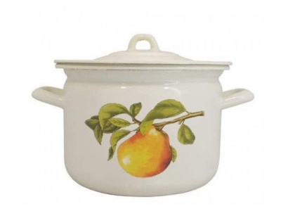 Изображение товара Кастрюля эмаль белая 2,4л Груша Р-16102Б/4 (4шт/уп) Х в Миди Лтд