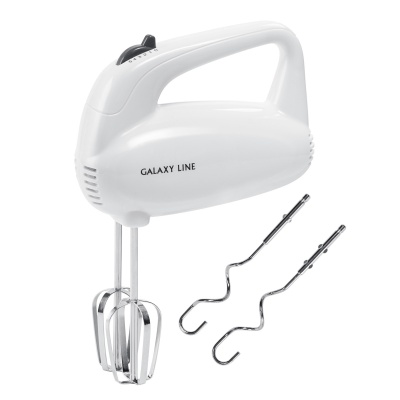 Миксер GALAXY GL 2217 300Вт 5 скоростей 2шт насадки-венчика - фото в Миди Лтд Изображение товара Миксер GALAXY GL 2217 300Вт 5 скоростей 2шт насадки-венчика в Миди Лтд