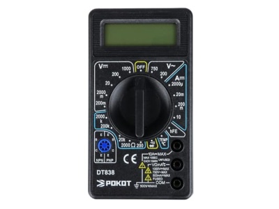 Мультиметр цифровой РОКОТ DT-838 (60шт/кор) - фото в Миди Лтд Изображение товара Мультиметр цифровой РОКОТ DT-838 (60шт/кор) в Миди Лтд