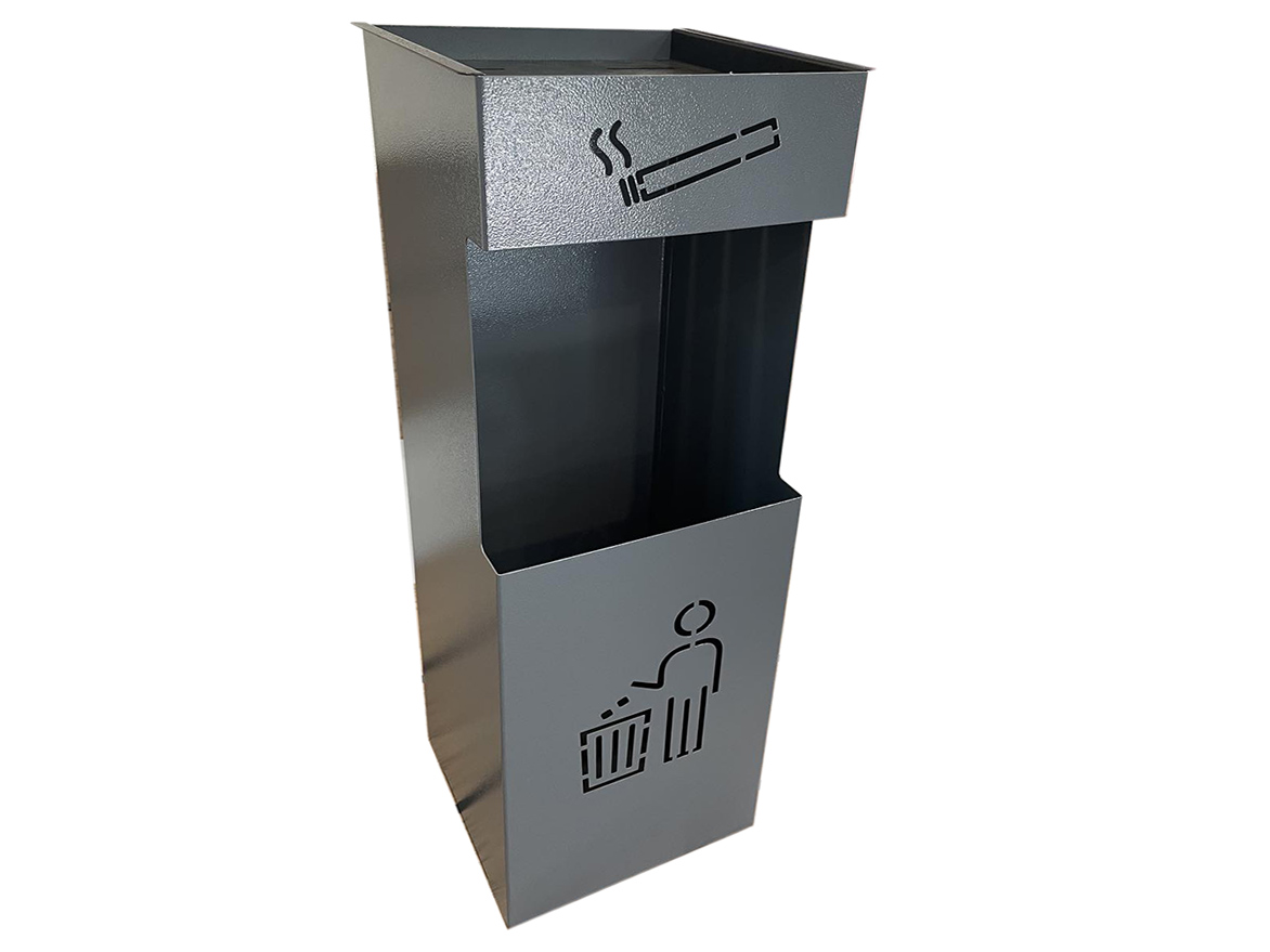 Урна напольная с пепельницей серая УН-Б 200*240*755 - фото в Миди Лтд Изображение товара Урна напольная с пепельницей серая УН-Б 200*240*755 в Миди Лтд