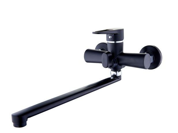 Смеситель G.LAUF ванна длин.нос 35 карт NUD7-A045YB черный - фото в Миди Лтд Изображение товара Смеситель G.LAUF ванна длин.нос 35 карт NUD7-A045YB черный в Миди Лтд