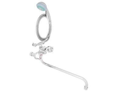 Смеситель для ванны с круглым изливом с душ набором латунь RAIN Кварц - фото в Миди Лтд Изображение товара Смеситель для ванны с круглым изливом с душ набором латунь RAIN Кварц в Миди Лтд