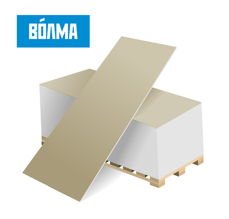 Изображение товара ГКЛ 1200*2500*12,5мм ВОЛМА (50шт/пал) в Миди Лтд