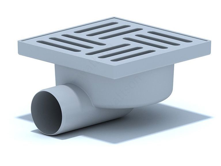 Изображение товара Трап 50 150*150 горизонтальный спуск сухой затвор    ХХ в Миди Лтд