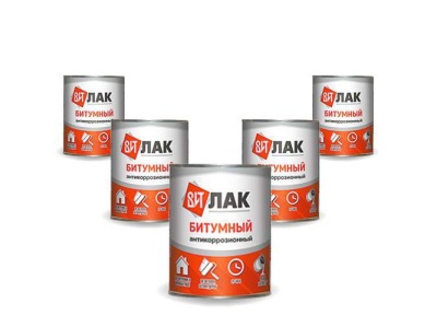 Изображение товара Лак битумный 0,8кг (14шт/уп; 700шт/пал) в Миди Лтд