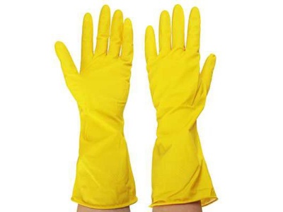 Изображение товара Перчатки резиновые VETTA желтые S (240шт/уп) в Миди Лтд